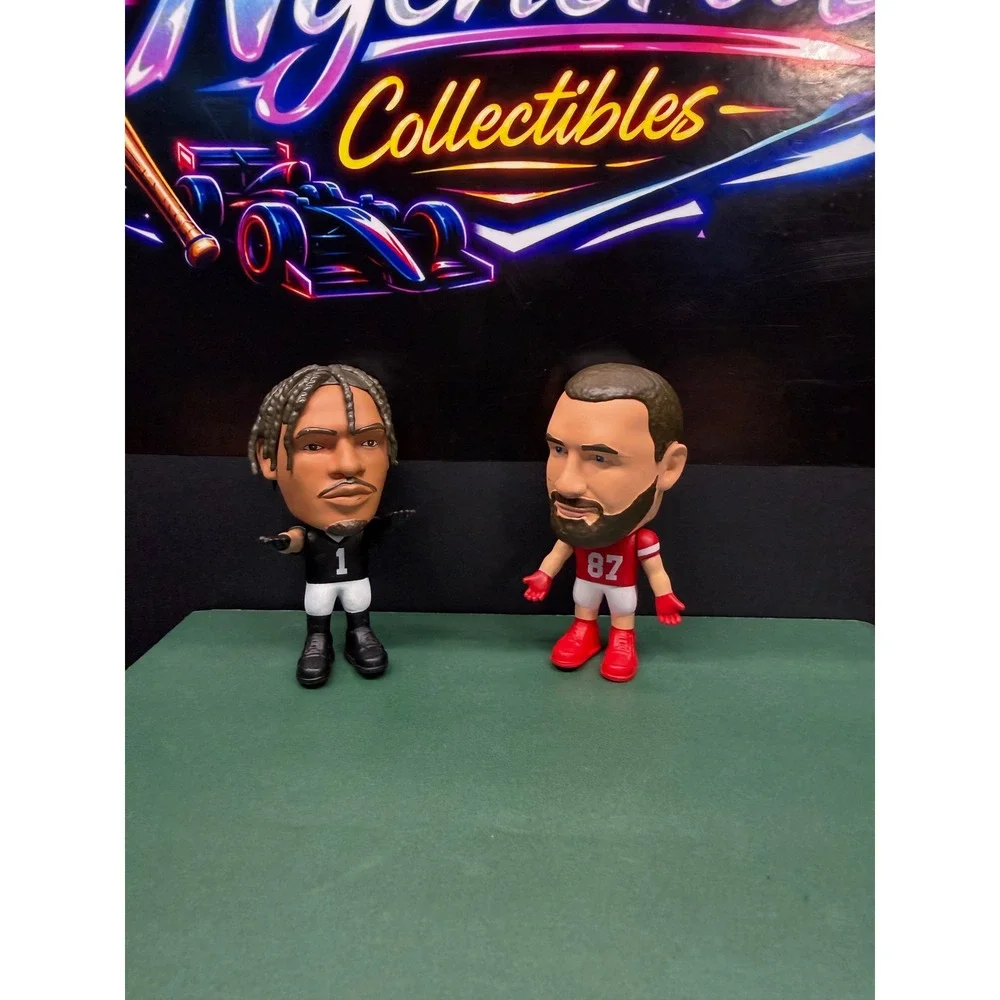 NFL Ja'Marr Chase Travis Kelce Action Figure Set Bengals Chiefs Football Toy